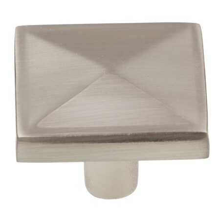 Gliderite Hardware 1-1/4 in. Satin Nickel Classic Square Cabinet Knob, 10PK 5207-SN-10